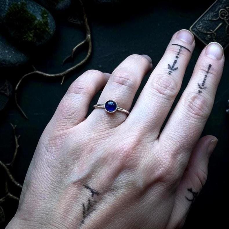 Sapphire Ring - Worn on finger (corrected)