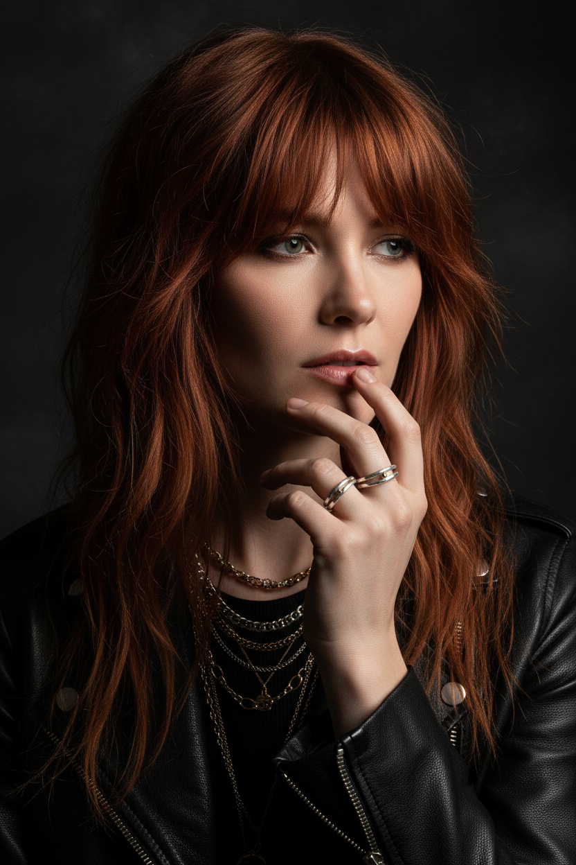 Brass Ring - Model Shot Wolf Cut Redhead