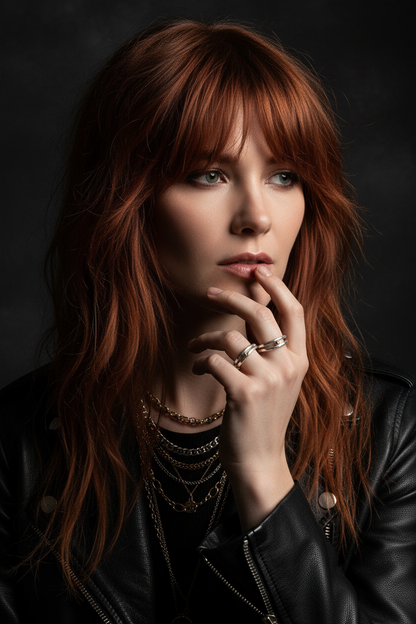 Brass Ring - Model Shot Wolf Cut Redhead