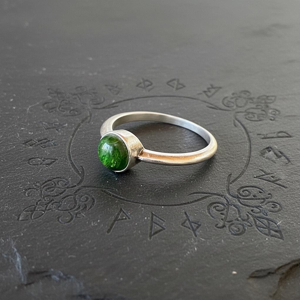 Chrome Diopside Ring - Clean