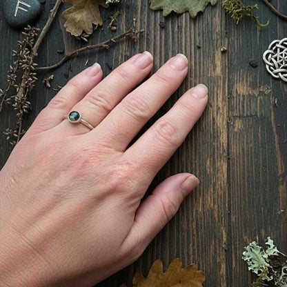 Moss Agate Ring - Style 6