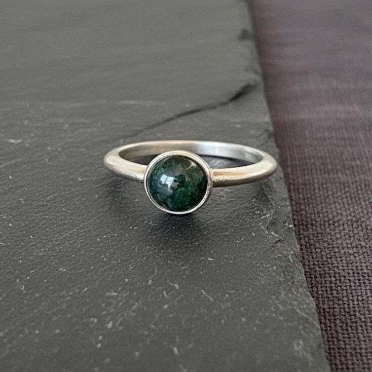 Moss Agate Ring - Clean