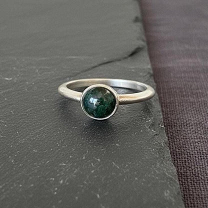 Moss Agate Ring - Clean