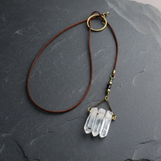 Quartz Lariat Necklace - Clean product shot
