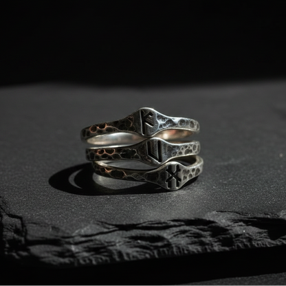 Signet rings flat lay revised