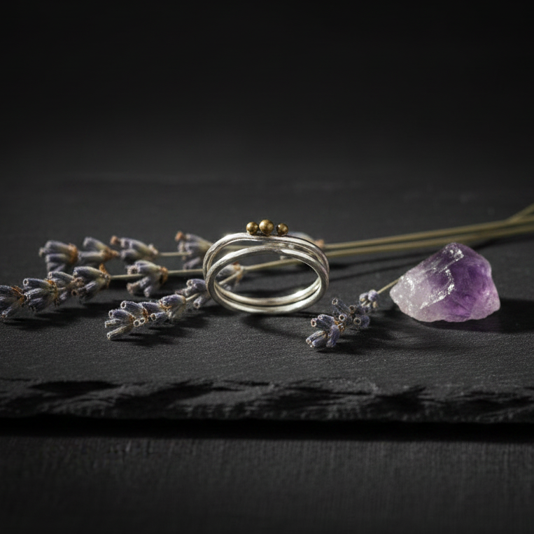 Slate with botanicals