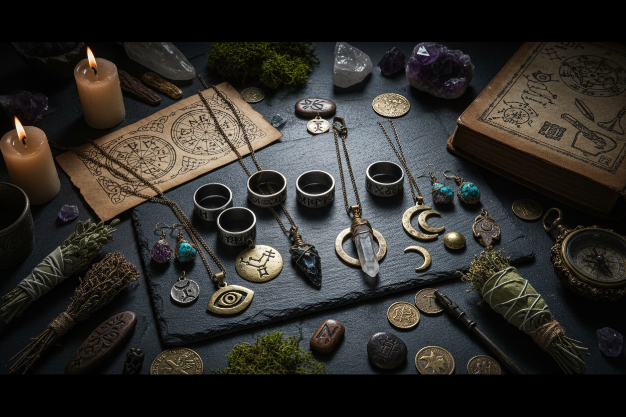 Studio Scoria Hero - Stamped jewelry with mystical symbols